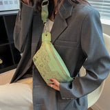 Cartoon Pictures PU Leather Fanny Pack Waist Bag Women