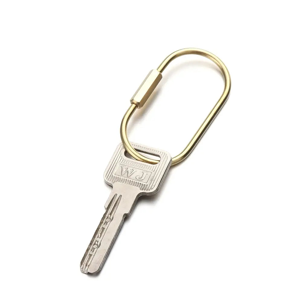 Brass Keychain Whistle Ruler Pendant Jewelry Holders