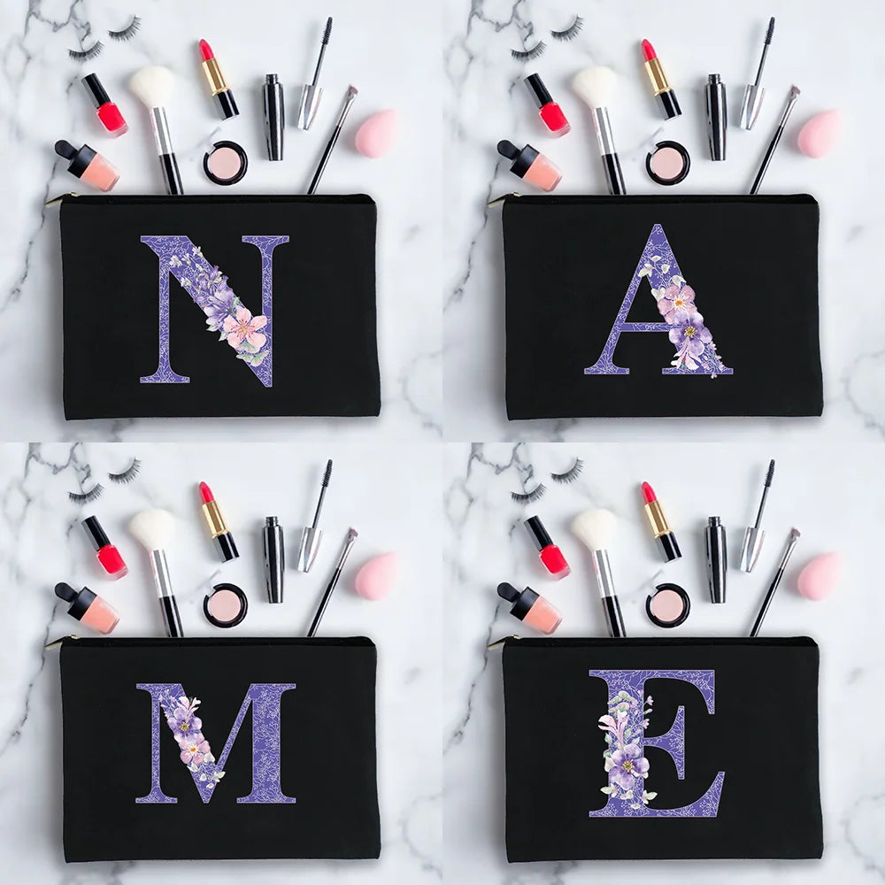 Bridesmaid Makeup Bag Cosmetic Case Toiletries Organizer Storage Pouch