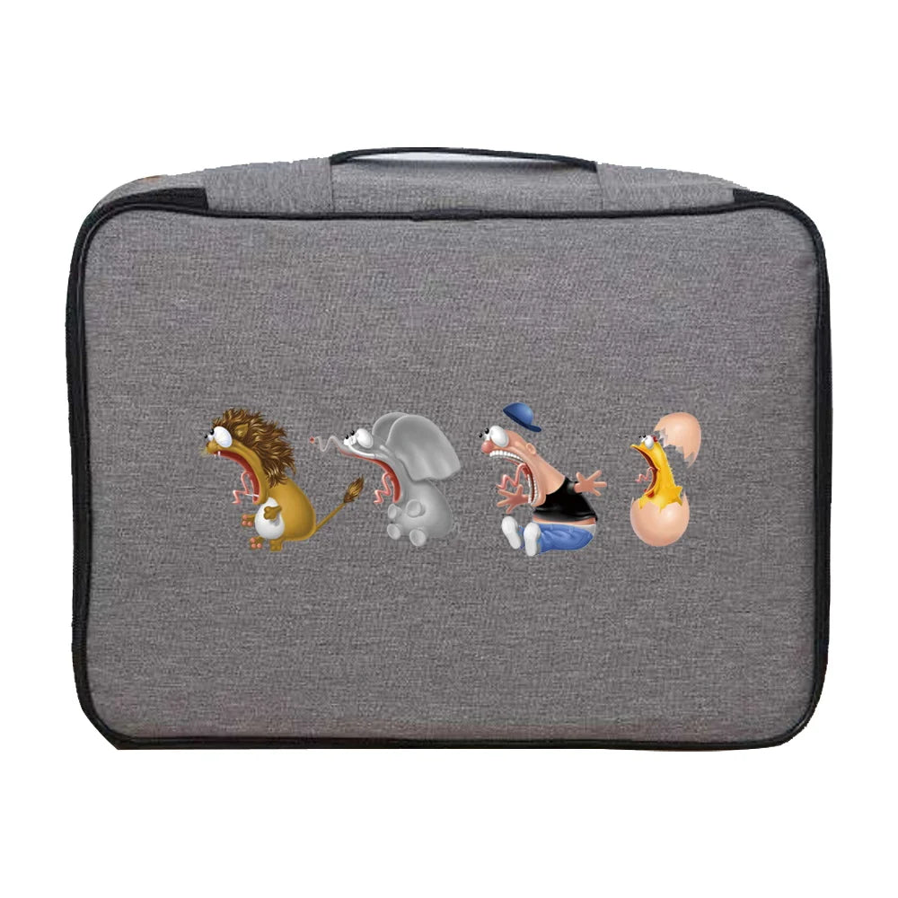 Cartoon Print Travel Document Organizer Waterproof Bag