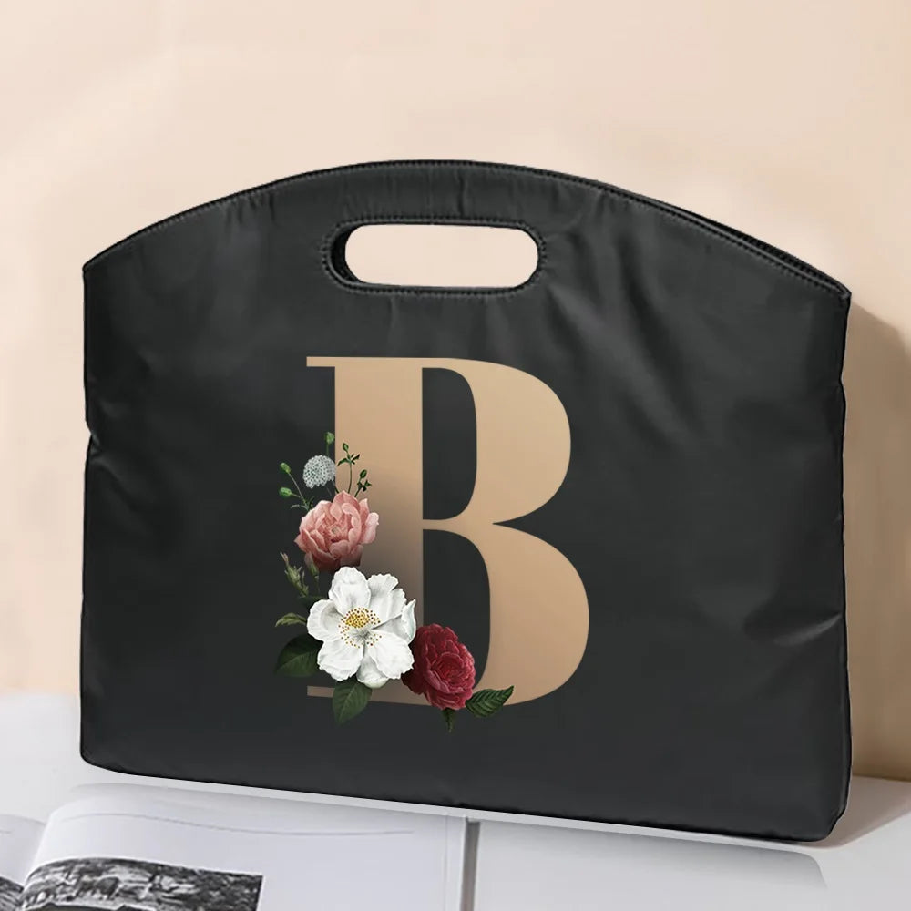 Briefcase Handbag 26 Letter Print Tote Business Laptop Bag