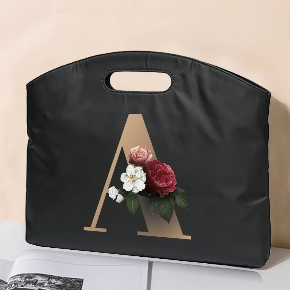 Briefcase Handbag 26 Letter Print Tote Business Laptop Bag