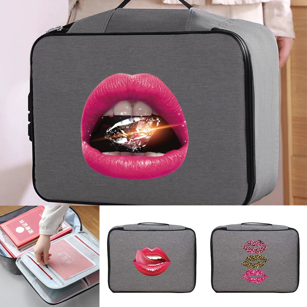 Briefcase Handbag Men Women Outdoor Travel Credentials Passport Luggage Storage