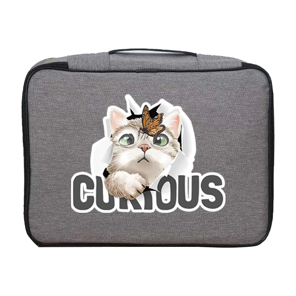 Cat Print Waterproof Travel Storage Bag