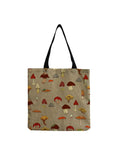 Cartoon Mushroom Printed Tote Shoulder Bag Floral Girl Art Large Capacity
