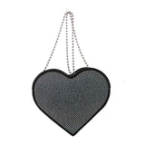 Bright Diamond Heart Shoulder Bags Chain Famous Bags