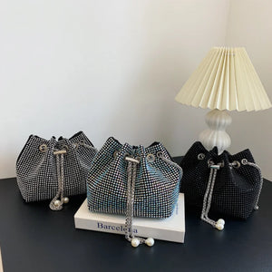 Bright Diamond Handbag Bucket Bag for Women
