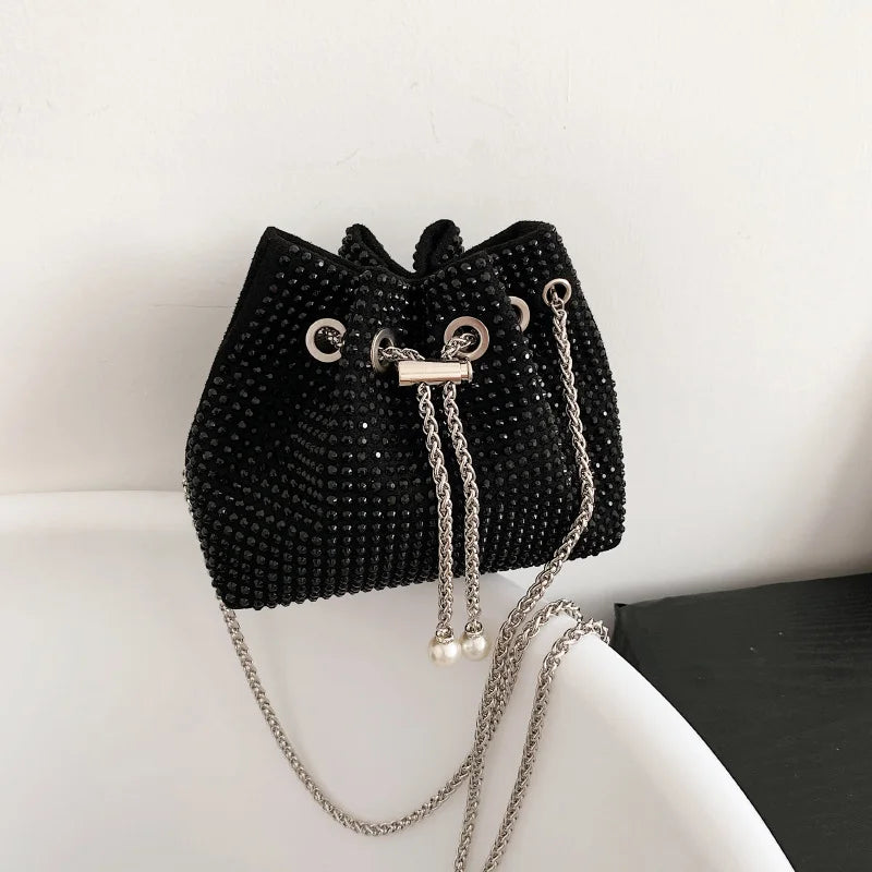 Bright Diamond Handbag Bucket Bag for Women