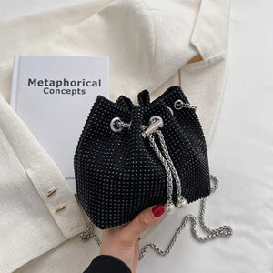 Bright Diamond Mini Chain Bucket Bag Shoulder Crossbody Bags