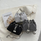 Bright Diamond Mini Chain Bucket Bag Shoulder Crossbody Bags