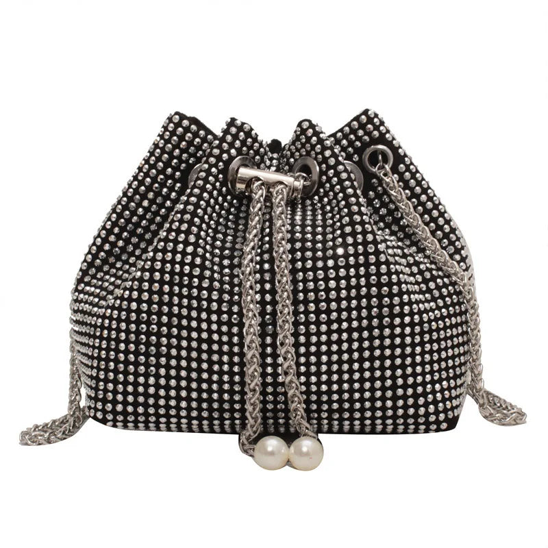 Bright Diamond Mini Chain Bucket Bag Shoulder Crossbody Bags