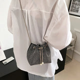 Bright Diamond Shoulder Bag Crossbody Bucket Handbag