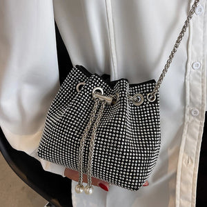 Bright Diamond Shoulder Bag Crossbody Bucket Handbag