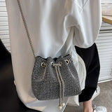 Bright Diamond Shoulder Bag Crossbody Bucket Handbag