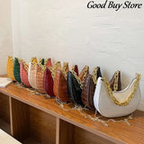 Bright Leather Shoulder Bag with Golden Chains - Office Bag