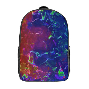 Bright Splash Print Backpack Abstract Ink Style Men Outdoor Soft