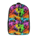 Bright Splash Print Backpack Abstract Ink Style Men Outdoor Soft
