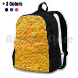 Bright Yellow Sequins Hiking Backpack Waterproof Camping Travel