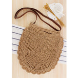 British Style Straw Bag Dual-Use Hand-Woven Shoulder Bag