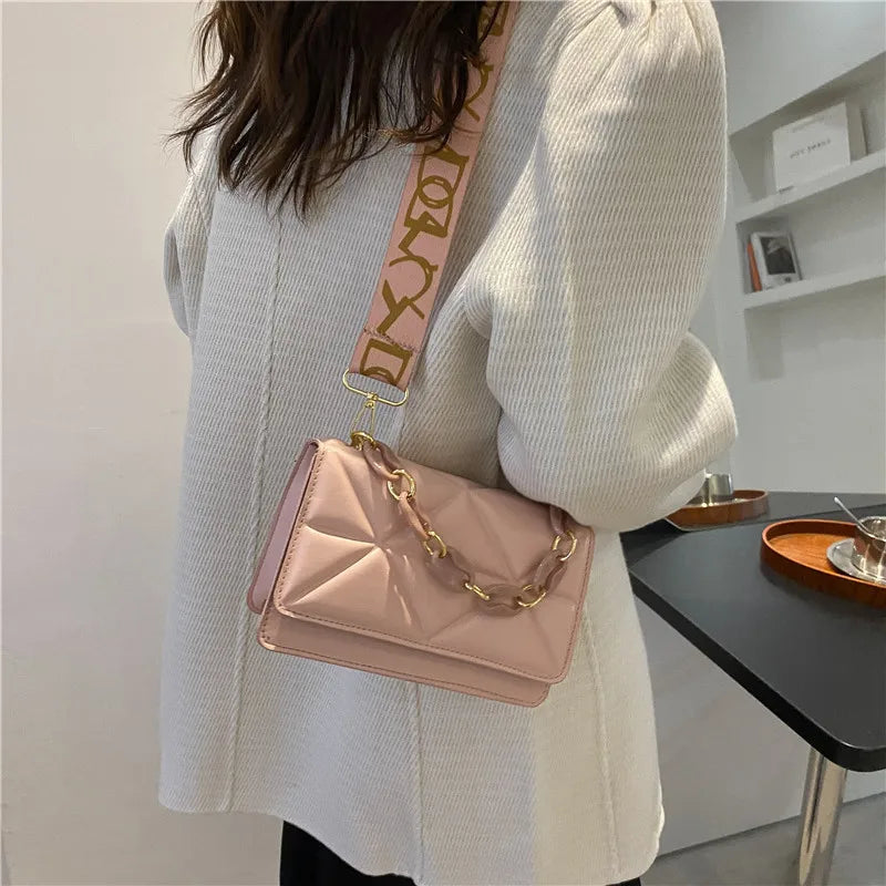 Broadband Casual Bag Women Shoulder Square Bag Messenger Bag