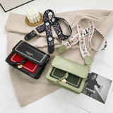 Contrast Leather Crossbody Bags for Women