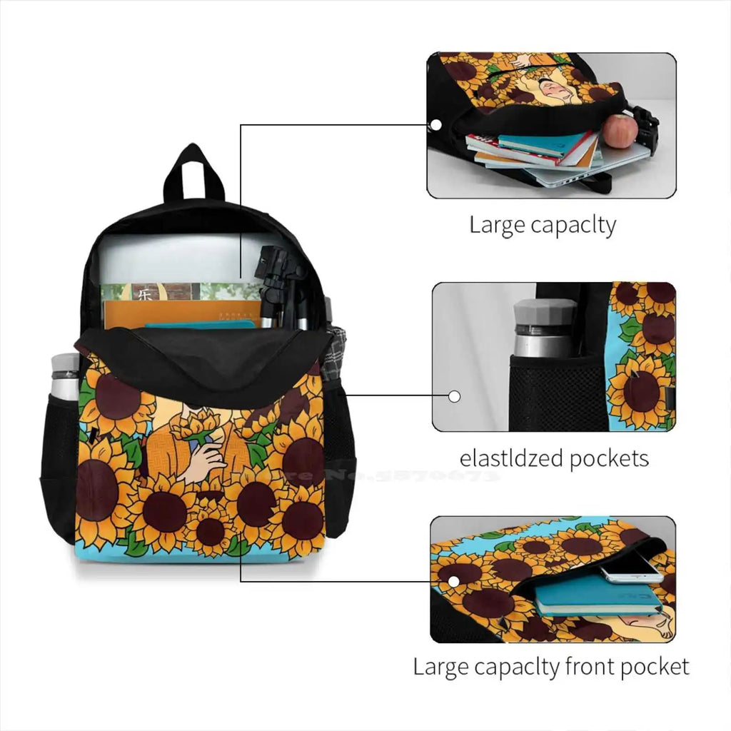 Brooke Sunflowers Laptop Backpack