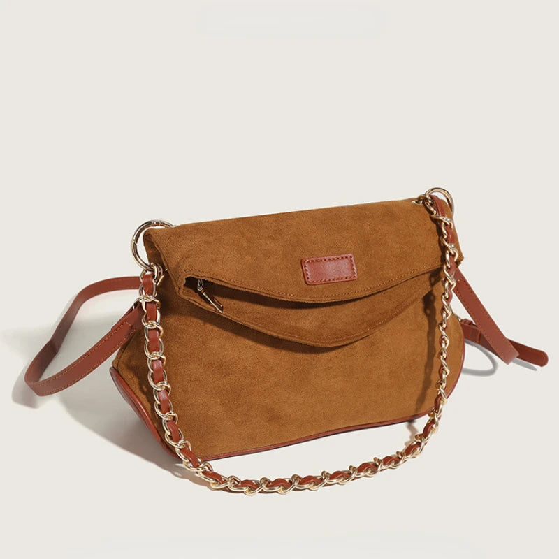 Brown Women's High-Quality Matte Tote Bag with Large Capacity