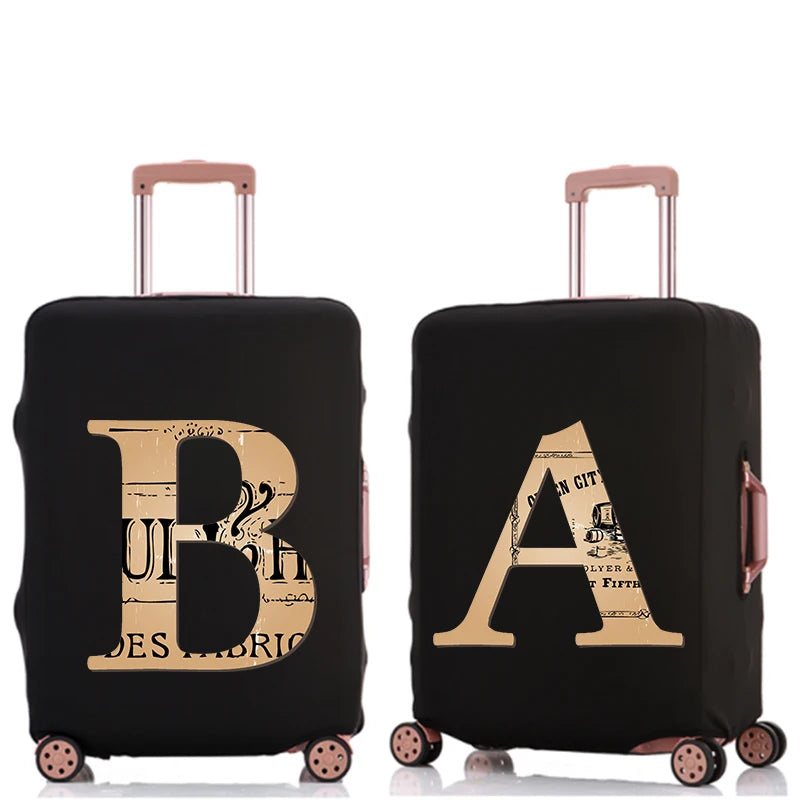 Brown 26 Letter Luggage Cover for 18-32 Inch Luggage Travel Dust Cover