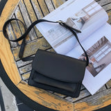 Brown Mini Square Bag Cover Envelope Shoulder Bags For Women Leather Handbags