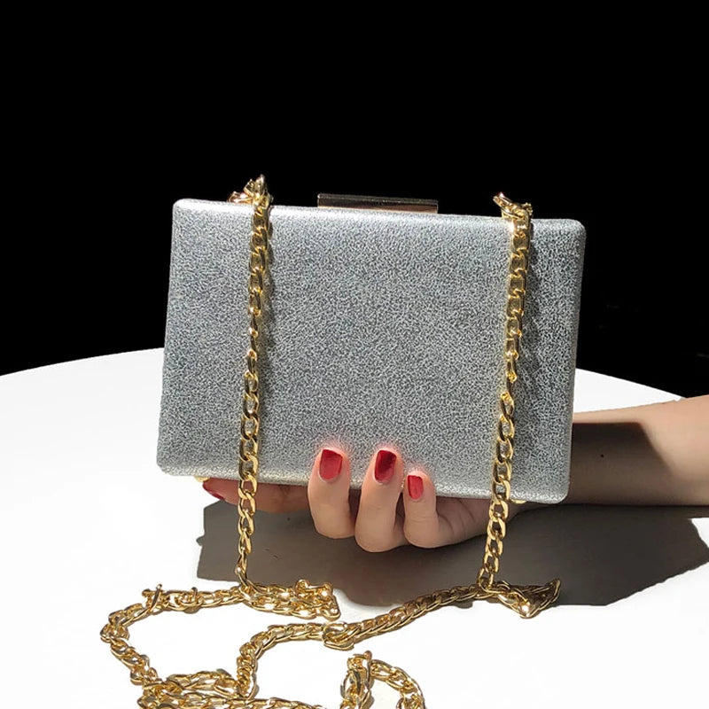 Brown Leather Clutch Crossbody Bag for Women