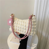 Bubble Flower Handbag For Women Summer Shoulder Bag Sweet Girls Underarm Bag
