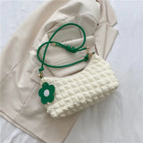 Bubble Flower Handbag For Women Summer Shoulder Bag Sweet Girls Underarm Bag