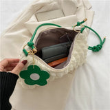 Bubble Flower Handbag For Women Summer Shoulder Bag Sweet Girls Underarm Bag