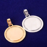 Bubble Letter Photo Necklace Picture Pendant Baguette Charms Men
