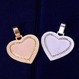 Bubble Letter Photo Necklace for Men Baguette Charms Hip Hop Jewelry