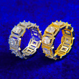 Bubble Iced Baguette Ring Men Hip Hop Jewelry