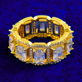 Bubble Iced Baguette Ring Men Hip Hop Jewelry