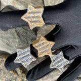 Bubble Letter Men Ring Baguette Star Charm Hip Hop Jewelry Gift