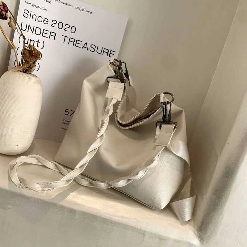 Bucket Bag Women's Bag One-shoulder Wide Strap Messenger