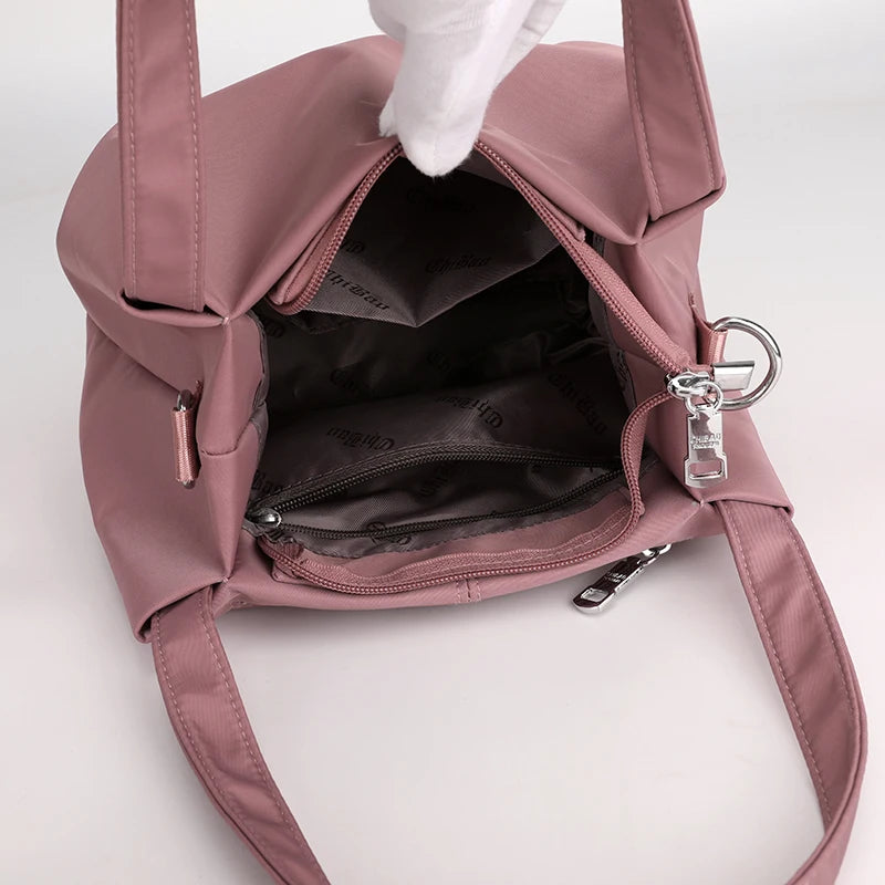 Nylon Waterproof Bucket Crossbody Bag for Women