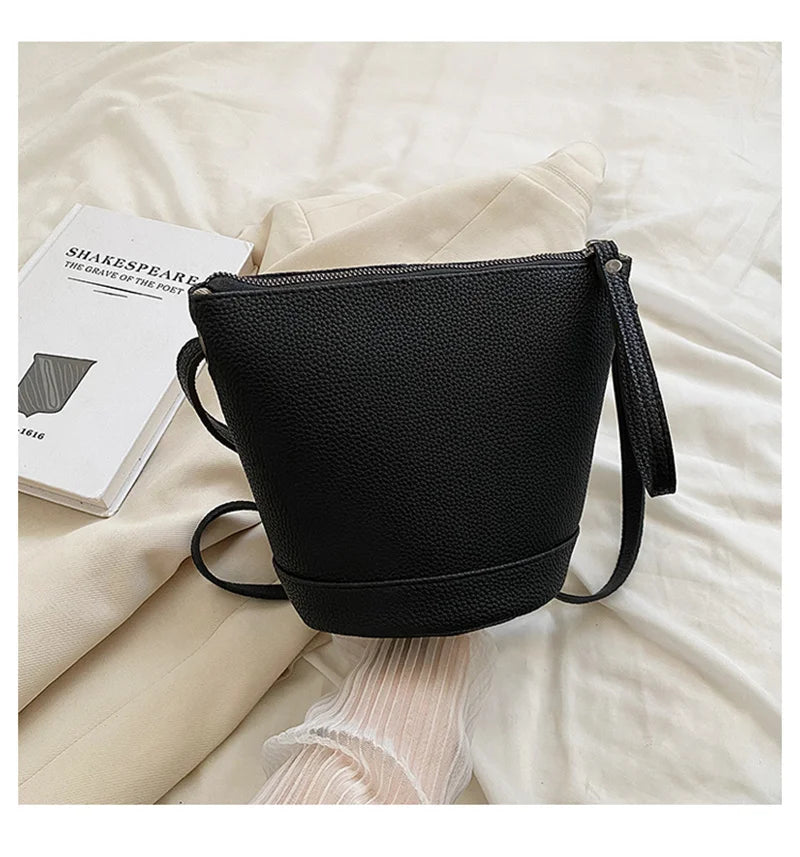 Bucket Shoulder Bags for Women High Leather Crossbody Bag Classic Handbags