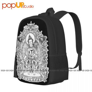 Buddha Kung Fu Shaolin Monk Deity Backpack Large Capacity Schoolbag