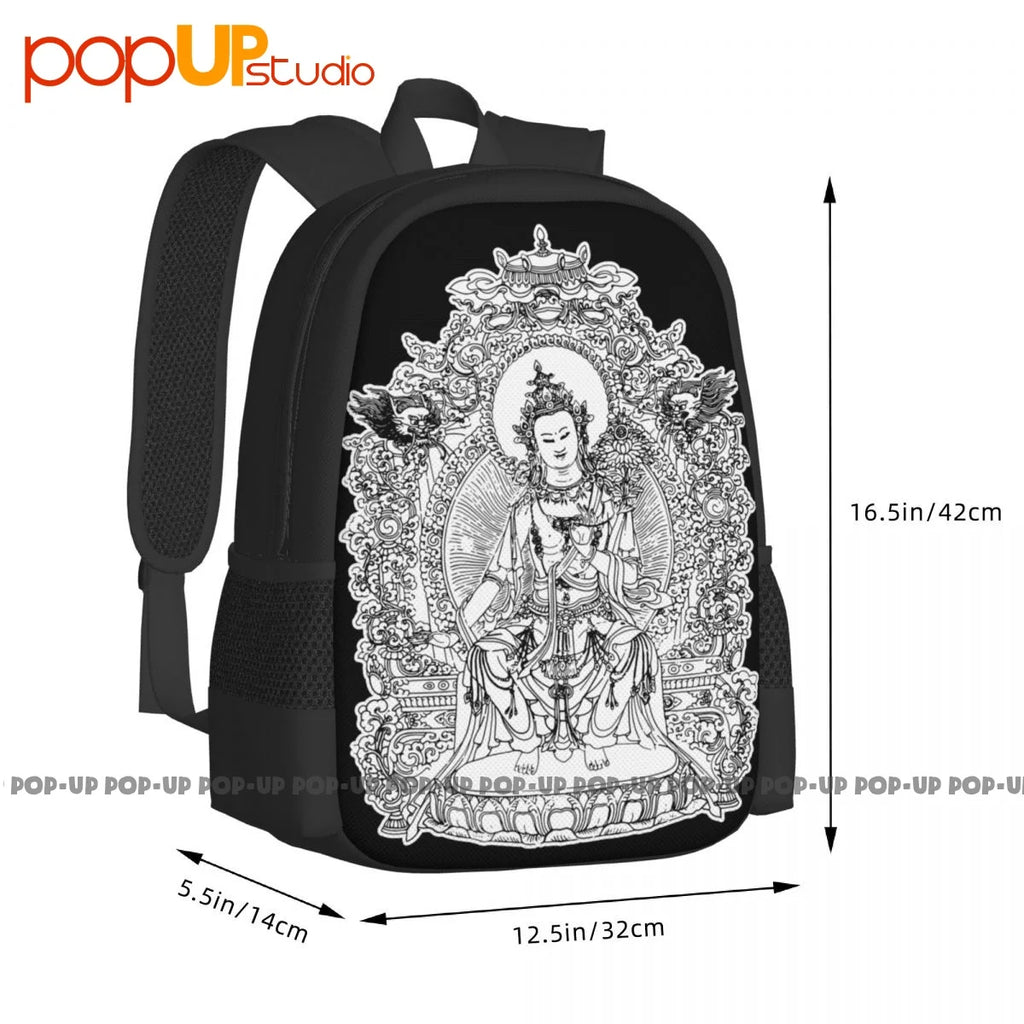 Buddha Kung Fu Shaolin Monk Deity Backpack Large Capacity Schoolbag