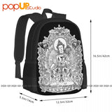 Buddha Kung Fu Shaolin Monk Deity Backpack Large Capacity Schoolbag