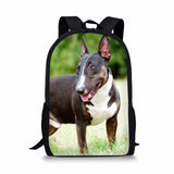 Bull Terrier School Bags for Girls Boys Teenages Schoolbag Dog Printing