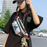 Bungee Bag Handbags Laser Waist Bag Hip-hop Shoulder Messenger Bag