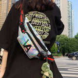 Bungee Bag Handbags Laser Waist Bag Hip-hop Shoulder Messenger Bag
