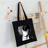 Bungo Stray Dog Anime Canvas Bag Harajuku Goth Style Shopper Large Capacity