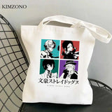 Bungou Stray Dogs Tote Shopping Bag Foldable Woven Sac Toile