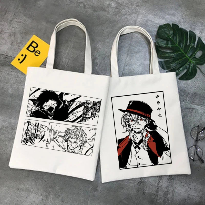 Bungou Stray Dogs Jute Eco Tote Bag Cotton Shopper